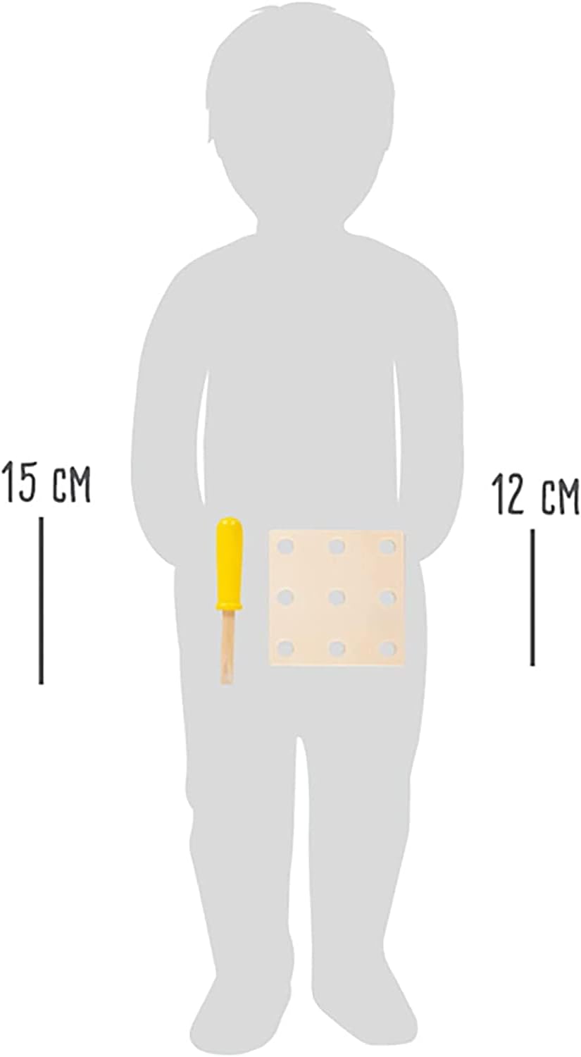 Small Foot Konstruktionsset Miniwob aus Holz, kreativer Bausatz mit Werkzeugen und Zubehör, ab 3 Jah