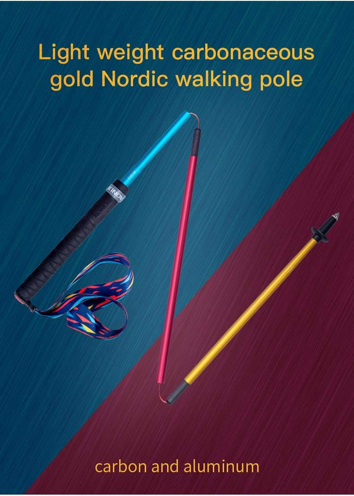 Klappbare Trekkingstöcke, leichte Wanderstöcke aus Aluminium, 110/120 cm verstellbar, Aonijie, Ultra