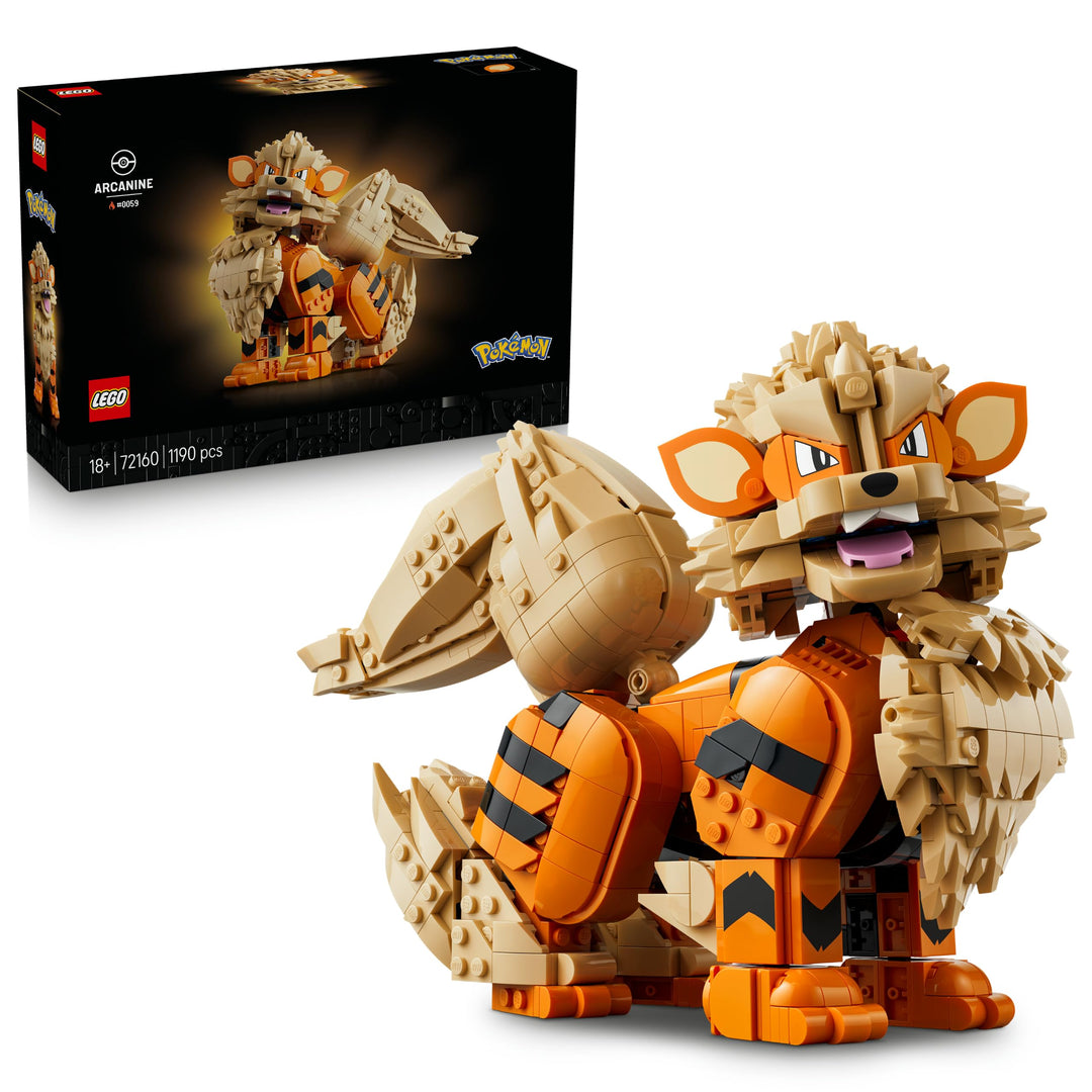 LEGO Pokémon Arkani Figur - Modellbausatz für Erwachsene - Bauspielzeug mit beweglichem Schwanz, Bei