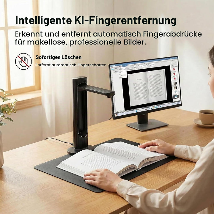 A3 Tragbarer Dokumentenscanner: 23MP Hochauflösende Kamera Auto-Flatten Laser-Positionierung Kompati