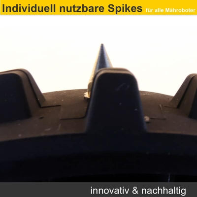 Edelstahl Spikes, Offroad, Gelände, Steigungen (40 Stück inkl. Montage Werkzeug) für alle Ferrex Mäh