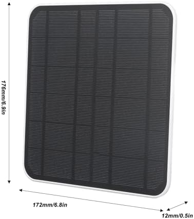 12 W Solarpanel Ladegerät für Ringkamera, IP65 Wasserdichtes, Verstellbares, Wandmontiertes Solarpan