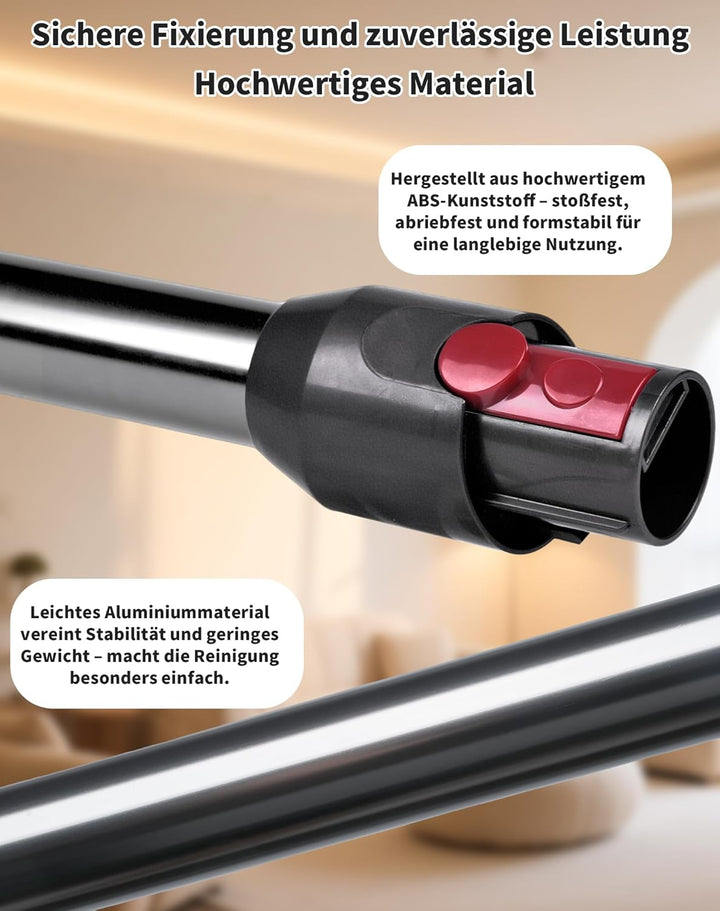 Verlängerungsrohr für Dyson V12 Detect Slim / V10 Digital Slim Stabstaubsauger, 74 cm Aluminium Tele