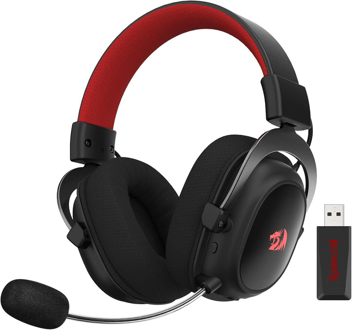 Redragon H510 Zeus-X RGB Kabelloses Gaming-Headset – 7.1 Surround Sound – 53 mm Audio-Treiber-Ohrpol