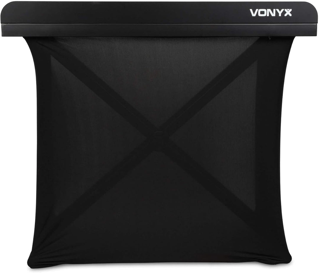 Vonyx DBE100 - Mobiler DJ Tisch, 1 Meter, Höhenverstellbarer Stehtisch, 20kg Belastbar, DJ Pult mit