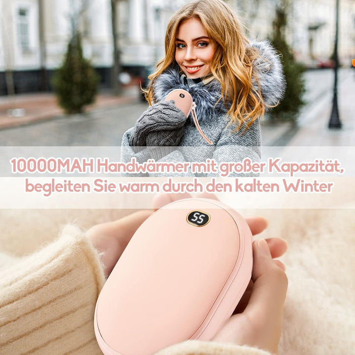 Wiederaufladbare Handwärmer, EOSVAP 5200mAh - 10000mAh Elektrische Tragbare Taschenwärmer Power Bank
