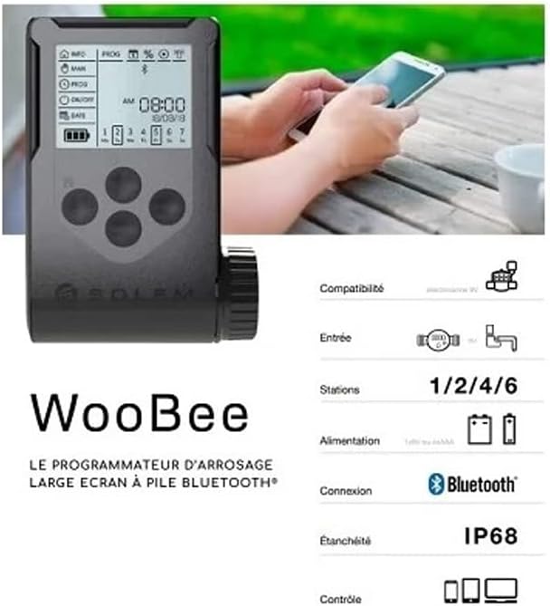 Woobee Solem-Programmierer für Batterien DC IP68 Bluetooth Woobee 6 – Programmierer für die Bewässer