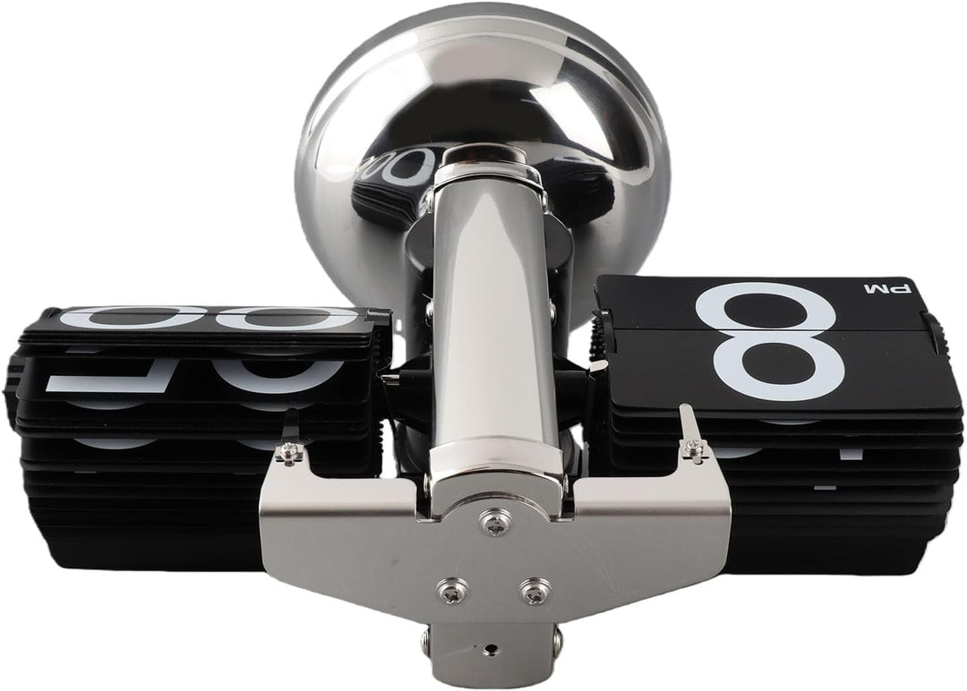 Cocoarm Digitale Flip-Down-Uhr, Retro minimalistische mechanische Auto-Flip-Uhr, Edelstahl, grosse Z