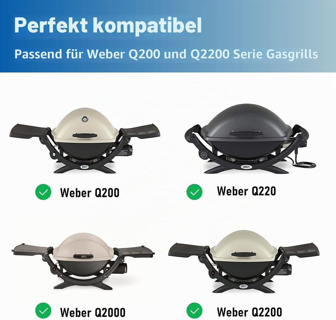 6559 Gusseisen-Grillplatte für Weber Q 200 und Q 2000 Grills, Q200, Q220, Q240, Q260, Q2000, Q2200,