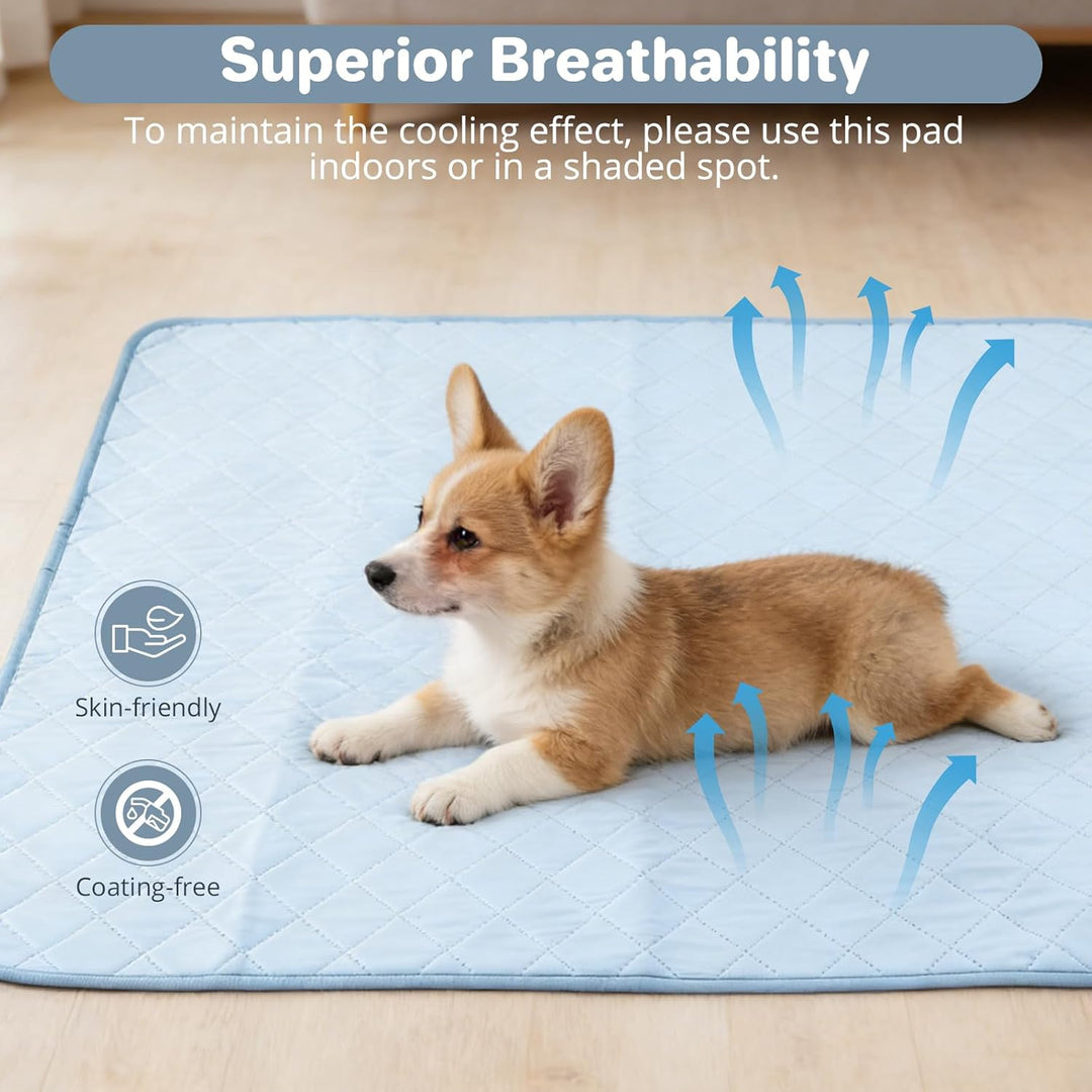 2pcs Urinunterlage Matte 70x100CM, Kühlmatte für Hunde, Pet Cooling Mat Waschbar, wasserdicht Urinie