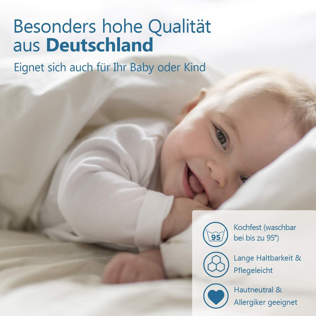 PROCAVE TopCool 4 Jahreszeiten Qualitäts-Bettdecke mit Druckknöpfen für Winter und Sommer | Soft-Kom