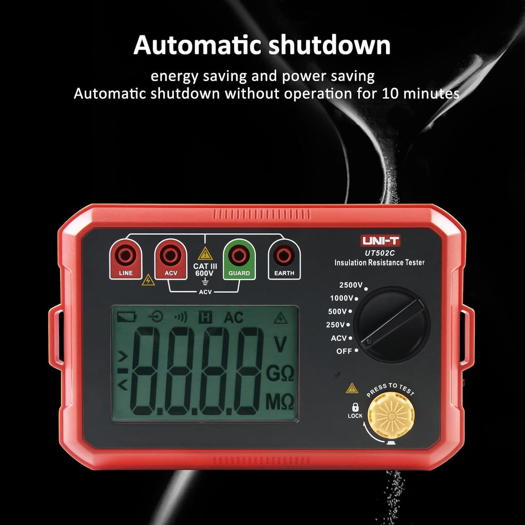 UNI-T UT502C Isolierung Widerstand Tester 2500V 20.0GΩ Isolationsmessgerät Isolationstester, Digital