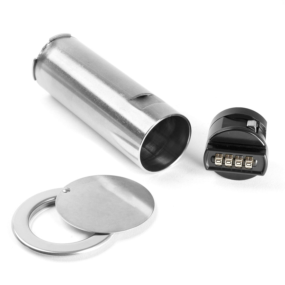Kruse PZ Schlüsselsafe Code | Set Rohrtresor und Putzblende | Zahlenschloss | hochwertiger Edelstahl