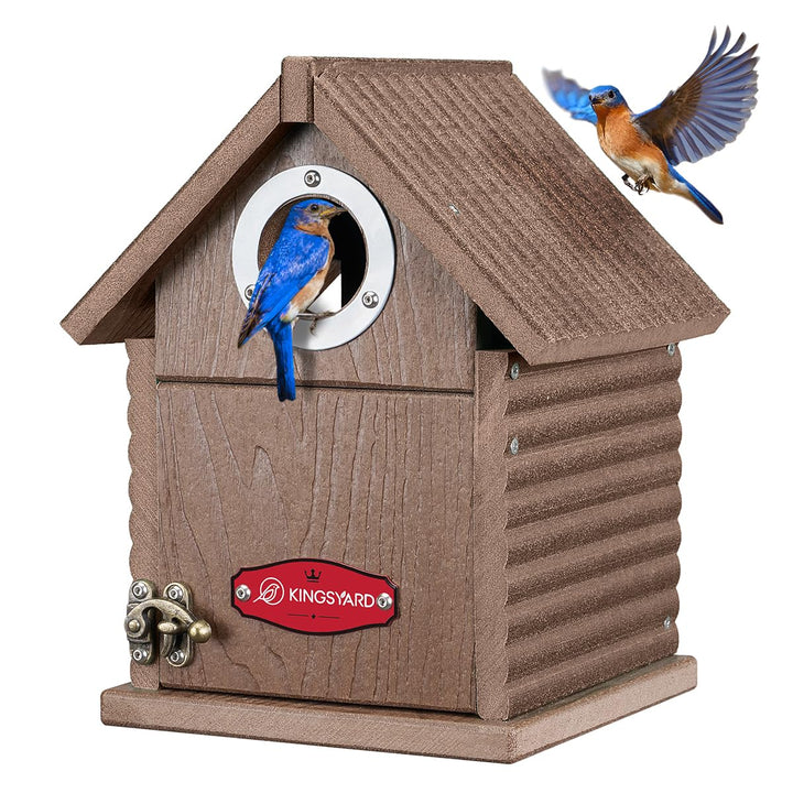 Kingsyard Vogelhaus aus Recyclingkunststoff für den Aussenbereich – Wetterfester Nistkasten mit Sich