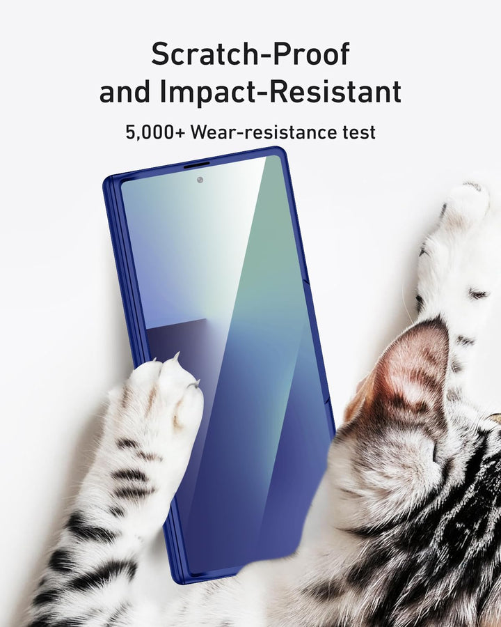 Miimall Kompatibel mit Samsung Galaxy Z Fold 7 Hülle mit Displayschutz Anti-SPY, [Magnetischer Schar