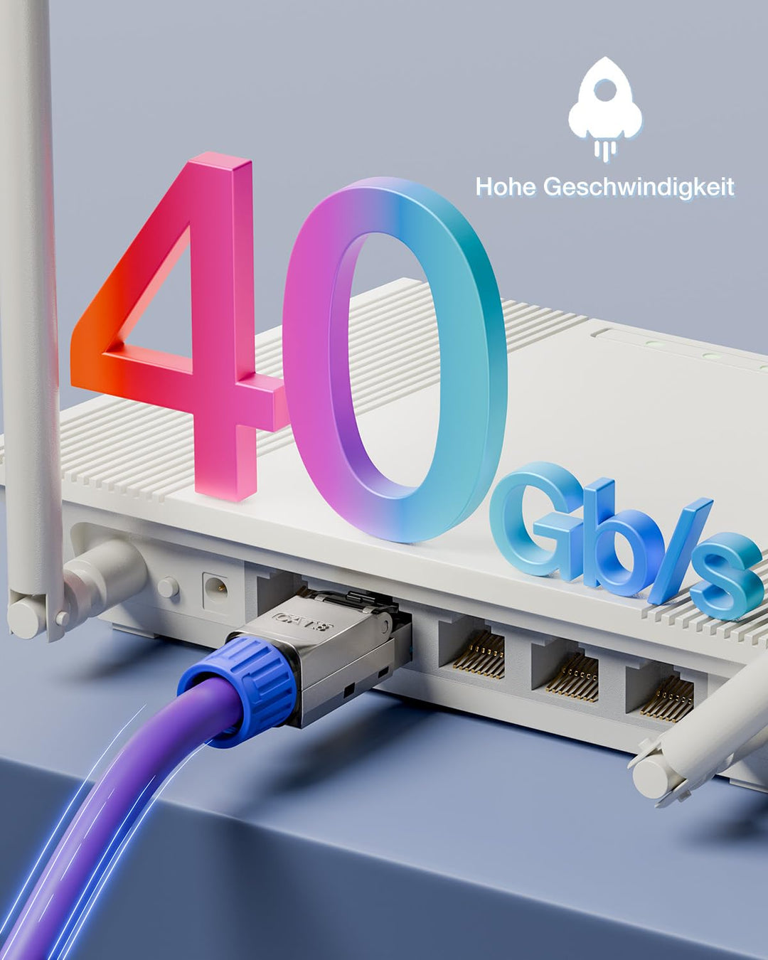 VCELINK RJ45 Stecker Werkzeuglos für Verlegekabel Cat8 Cat7 Netzwerkstecker Werkzeuglos Feldkonfekti