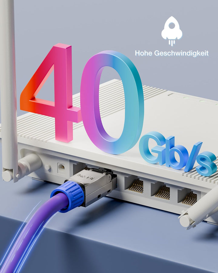 VCELINK RJ45 Stecker Werkzeuglos für Verlegekabel Cat8 Cat7 Netzwerkstecker Werkzeuglos Feldkonfekti