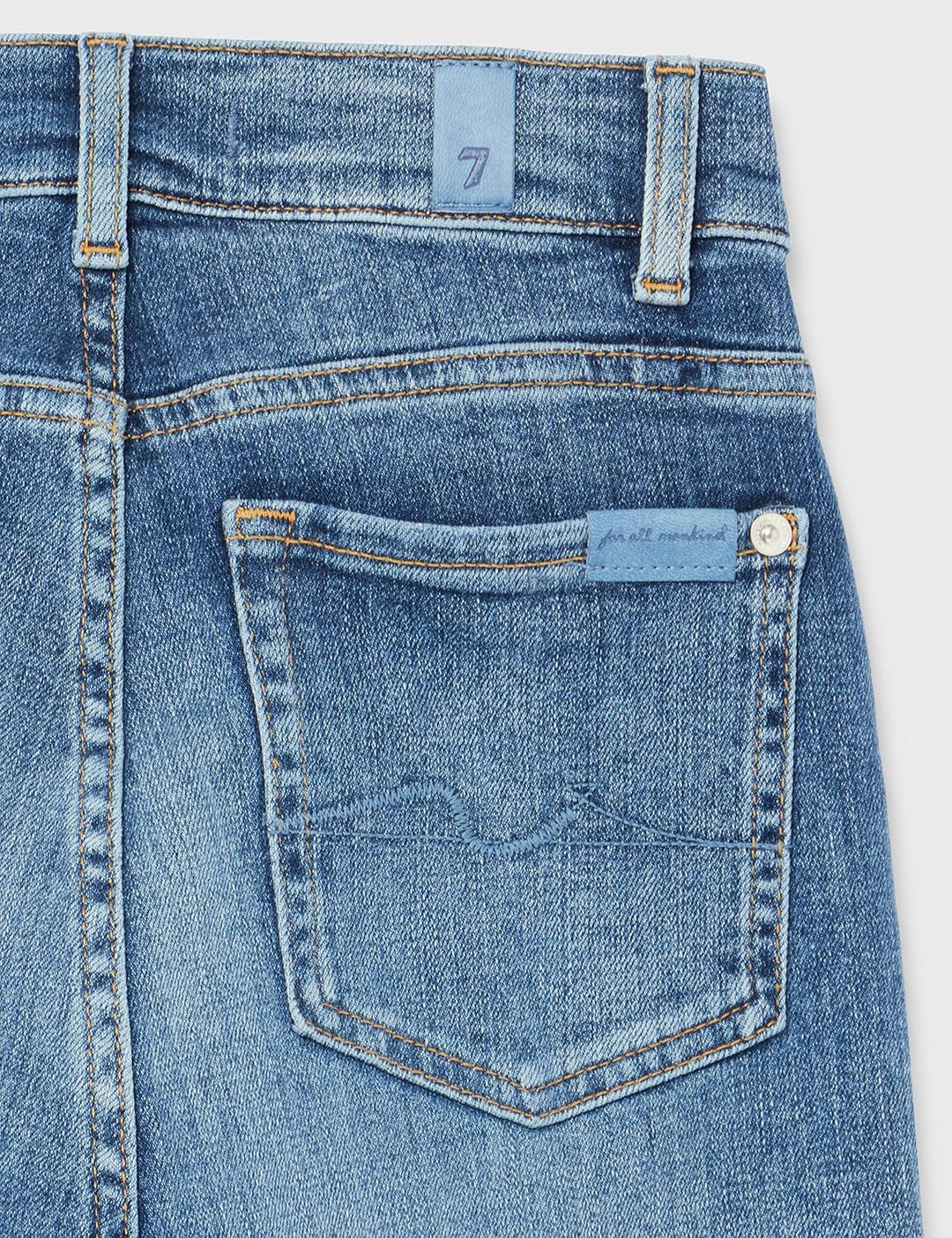 7 For All Mankind Damen Hw Kick Slim Illusion with Worn Out Hem Jeans 31 Light Blue, 31 Light Blue