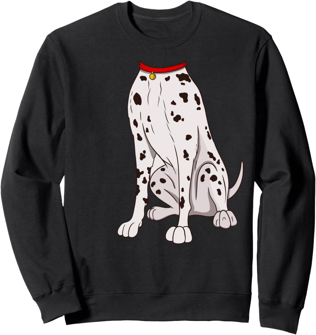 Dalmatiner Kostüm T-Shirt für Halloween Hund Tier Cosplay Sweatshirt