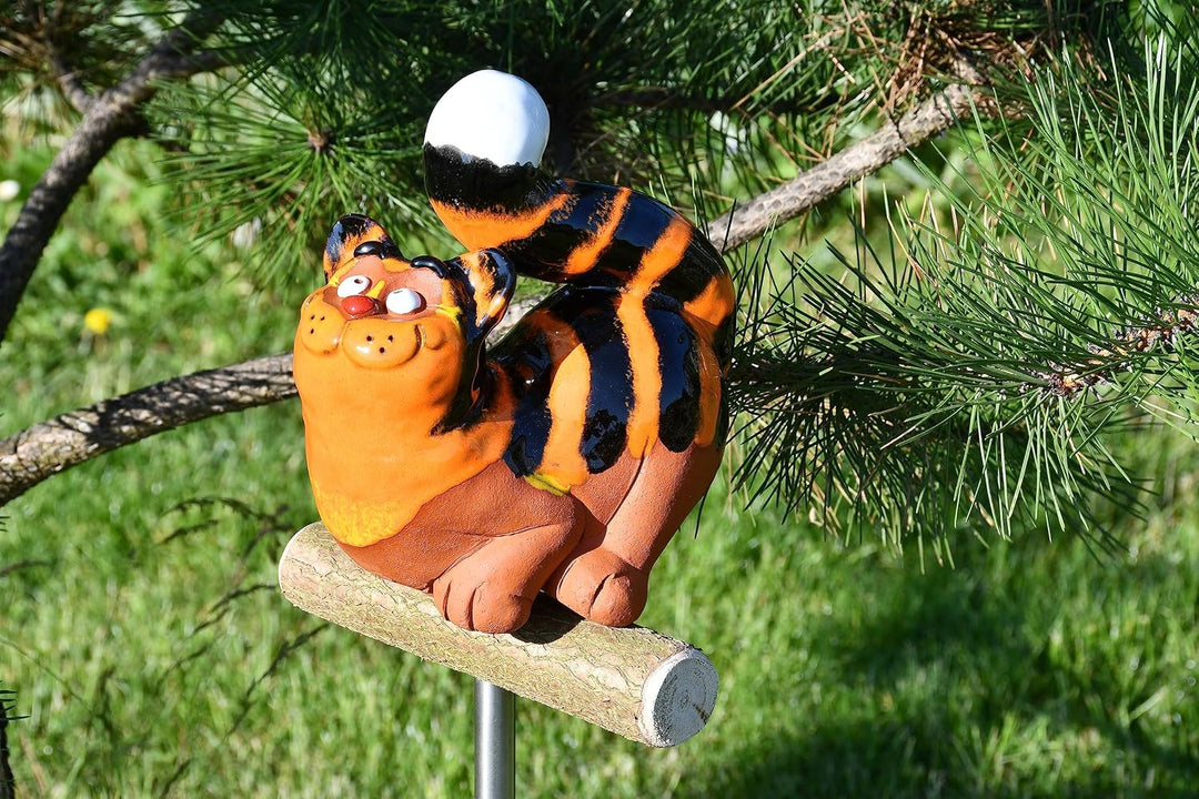 Gartenstecker Keramik Handgefertigt - Gartendeko für Draussen Wetterfest - Garten Deko Keramik - Gar
