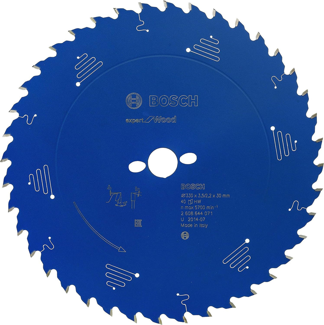 Bosch Professional 1x Kreissägeblatt Expert for Wood (Holz, Sägeblatt Ø 330 x 30 x 3,5 mm 40 Zähne,