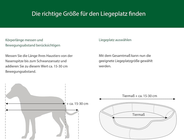 Dehner Premium Lovely Kuschelbett Tiefer Schlaf, Hundebett/Katzenbett, 54 x 43 x 18 cm, Naturmateria