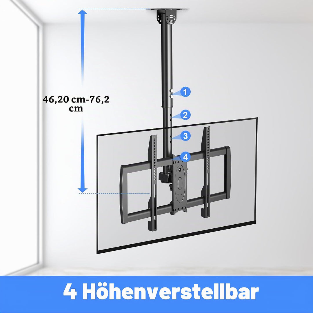 XINLEI TV Deckenhalterung, passend für die meisten 37-75 Zoll LCD-LED-Plasma-Panel-Displays mit max.
