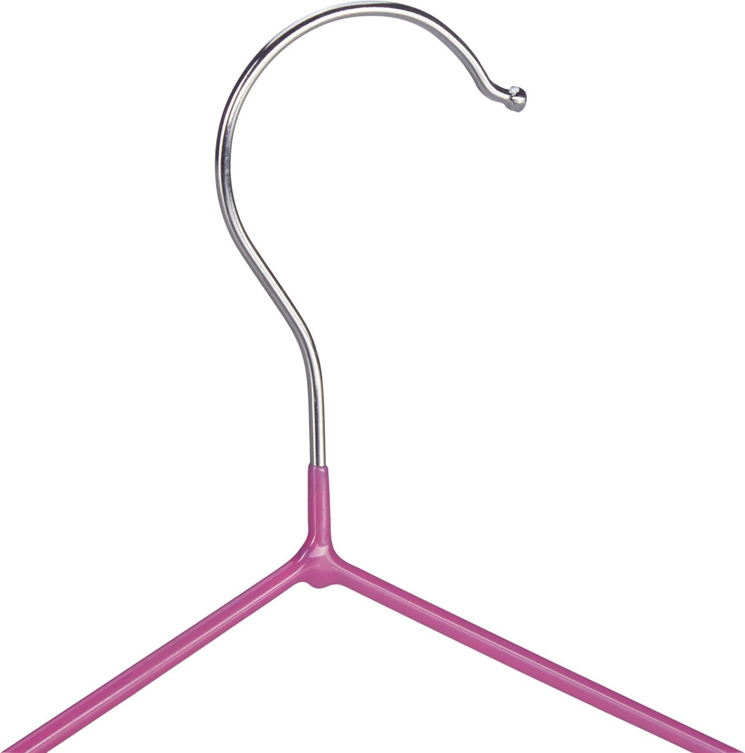 Relaxdays 40 x Kinderkleiderbügel, platzsparende Drahtbügel Mädchen, Babybügel mit Kerben, PVC-besch