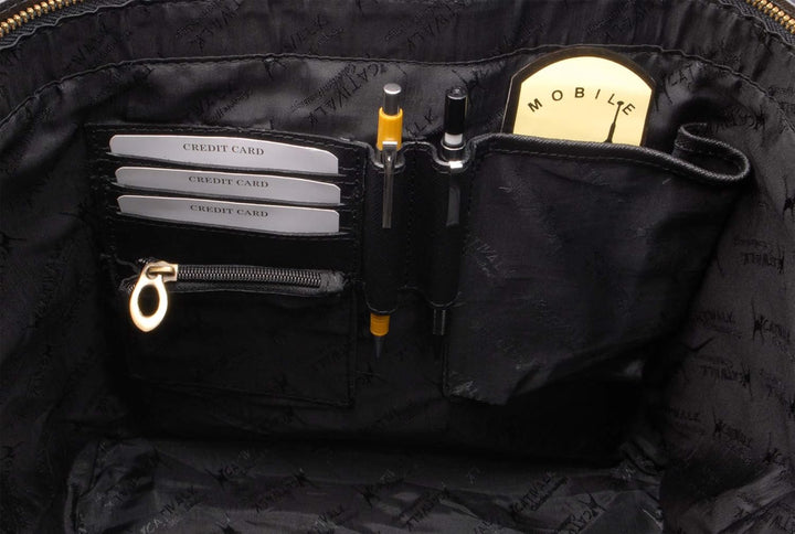 Catwalk Collection Handbags - "Saffiano Wasserbeständiges Leder - Tote Grosse/Schultertasche/Shopper