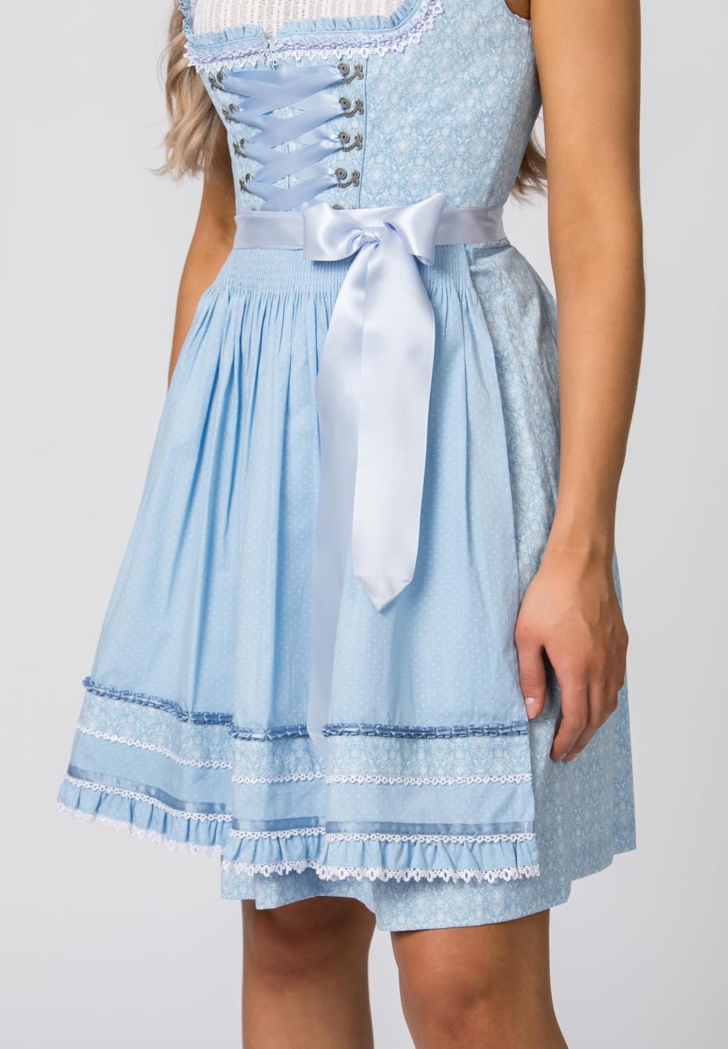 Stockerpoint Damen Dirndl Kim Kleid für besondere Anlässe 40 Hellblau, 40 Hellblau