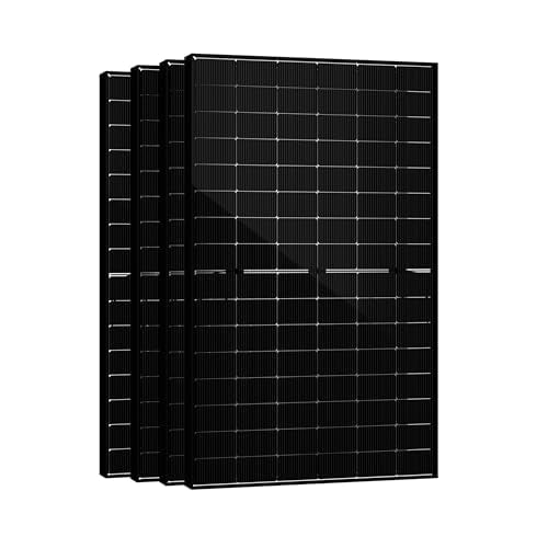 SAKETE Solarpanel 1800W Bifazial (+360W), Solarmodul Doppelglas Full Black, N-Typ Photovoltaik Modul