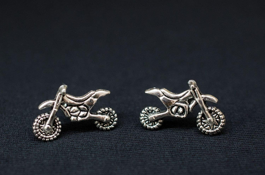 Miniblings Motocross Motorrad Ohrstecker Stecker Ohrringe Enduro Motorräder - Handmade Modeschmuck I