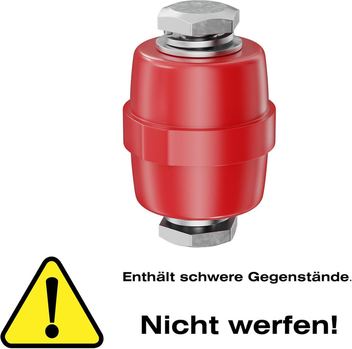 8PCS Isolatoren M10 rot 40x40mm Polyesterharz-Stiftisolator selbstverlöschender Sammelschienenhalter