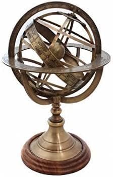 Marine Nauticals Messing graviert Messing Tischplatte Armillary Nautische Kugel Artikel