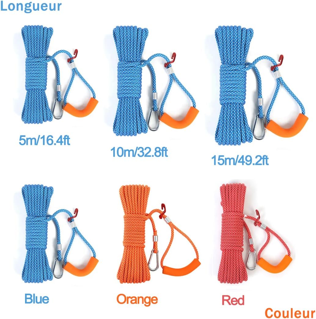 Wäscheleine, 10 m, dick, für Garten, Outdoor, einfach festzuziehen… Blau 10m, Blau 10m
