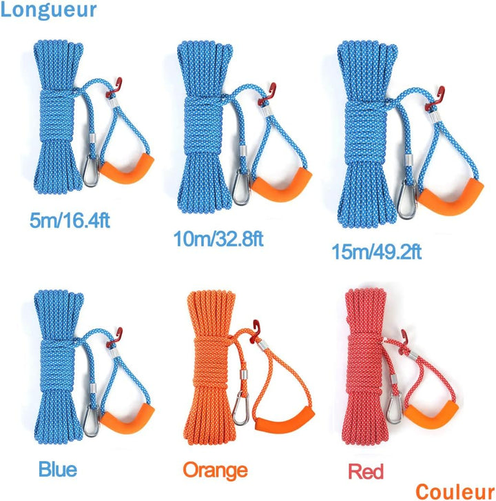 Wäscheleine, 10 m, dick, für Garten, Outdoor, einfach festzuziehen… Blau 10m, Blau 10m