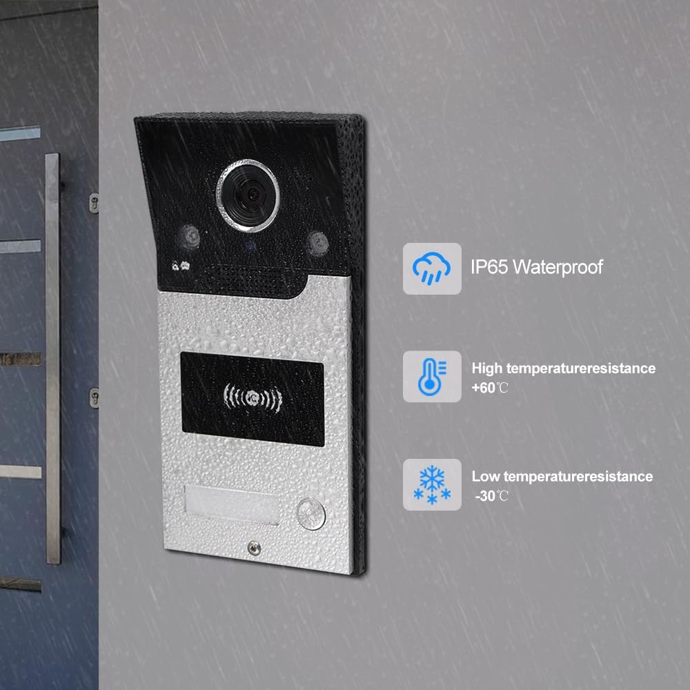 TUYA WiFi Video Intercom Türklingel Eingangssystem 7inch 1080P HD Verdrahtete Video Türklingel Kamer