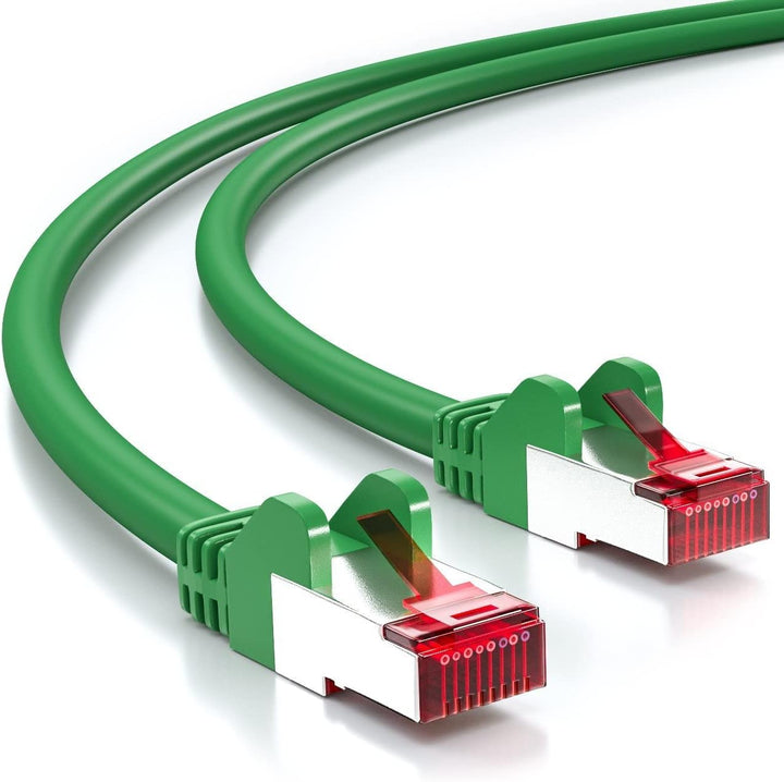 deleyCON 50m CAT6 Patchkabel S/FTP PIMF Schirmung CAT-6 RJ45 LAN DSL Netzwerkkabel Ethernetkabel Swi