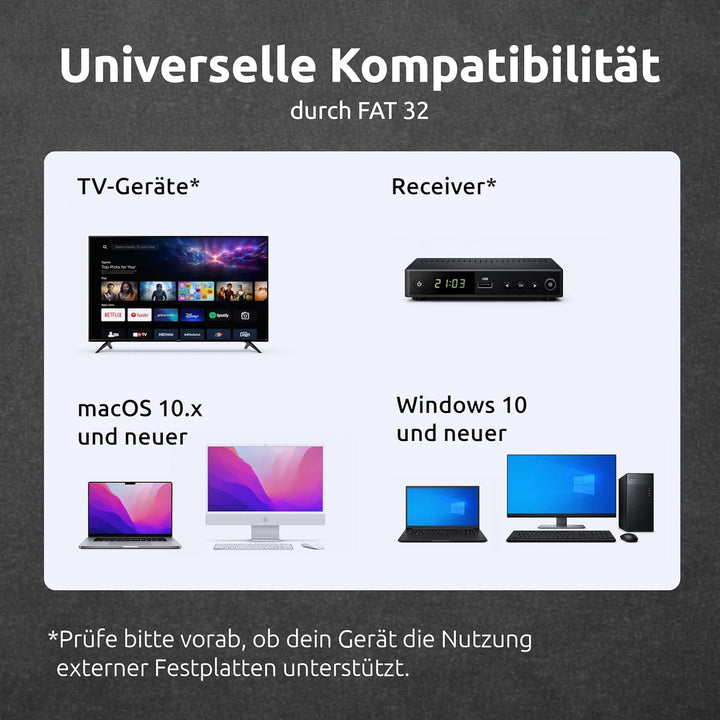 Intenso 6021460 Memory Play 1TB externe TV-Festplatte (6,35 cm (2,5 Zoll), 5400rpm, 8MB Cache, USB 3