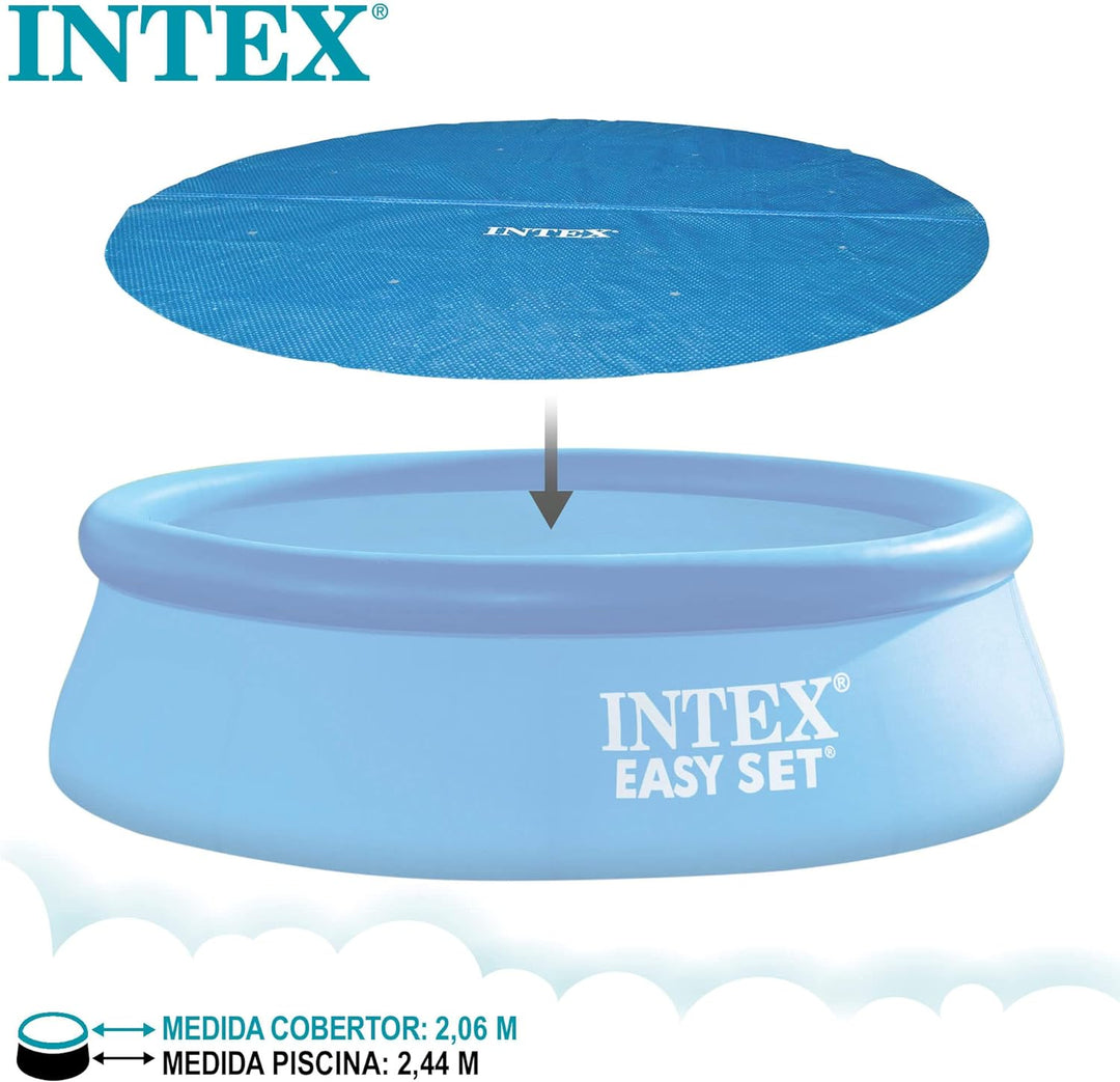 Intex Frame Pool Set Rondo Ø 244 x 51 cm, 28205NP & Solar Cover Pool - Solarabdeckplane - Ø 244 cm -