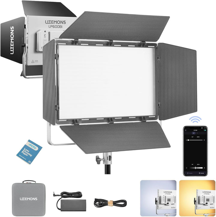 GODOX LITEMONS LP400Bi LED Video Light, Fotografie Zubehör, CCT Zweifarbige Temperatur 2800K-6500K 3