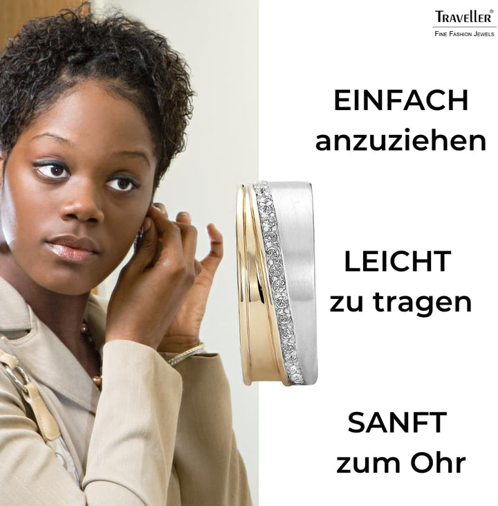 Traveller Ohrclip - Damen - Kristall-Steine - bicolor - 156959