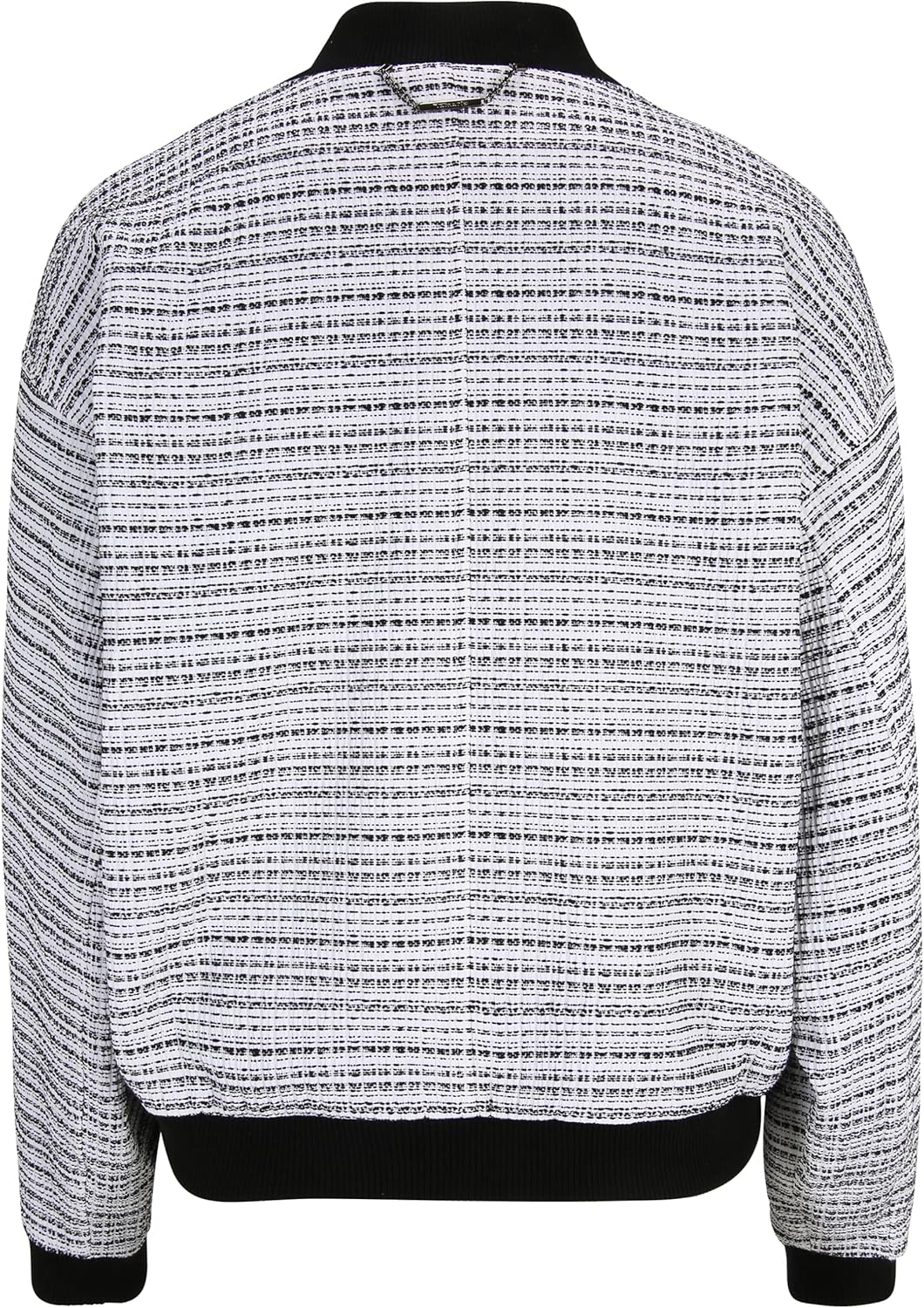 Tamaris Damen ATLANTIS Karierte Bomber Jacke 38 Off White&Black, 38 Off White&Black