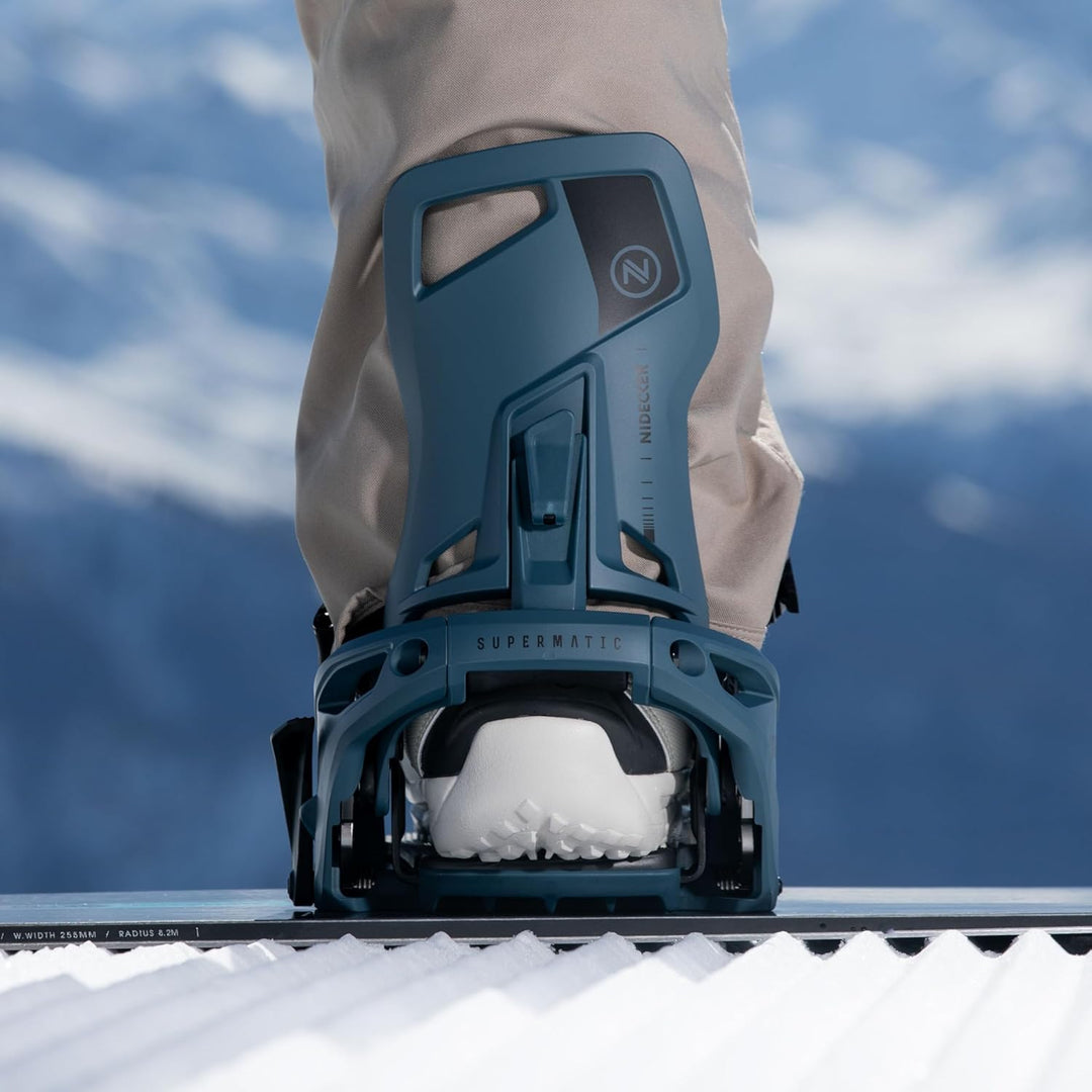 Nidecker Supermatic Snowboard – Universelle, doppelt einsteckbare automatische Bindung – Komfortabel