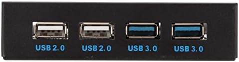 ASHATA Front Panel USB 3.0 Hub 4 Ports, 3,5 Zoll Interner USB Hub mit USB3.0 USB2.0, PC Interner Com