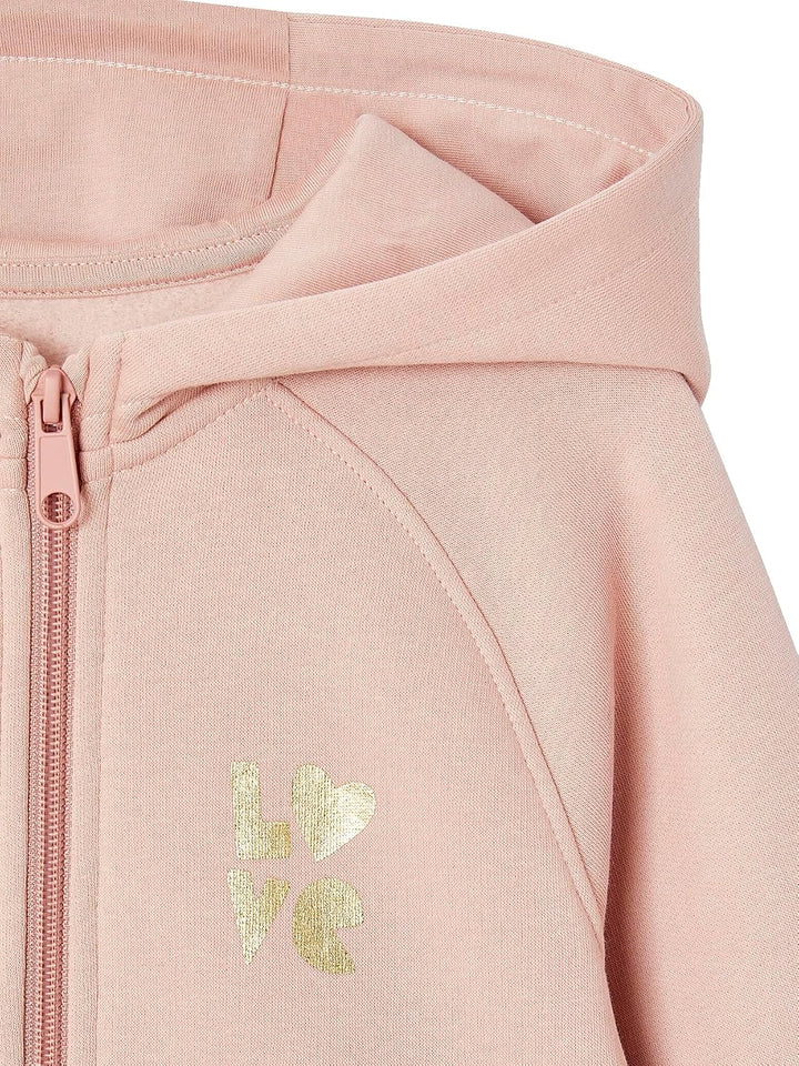 Vertbaudet Mädchen Kapuzensweatjacke für Sport und Freizeit mit Recycling-Polyester 98-104 Rosa, 98-