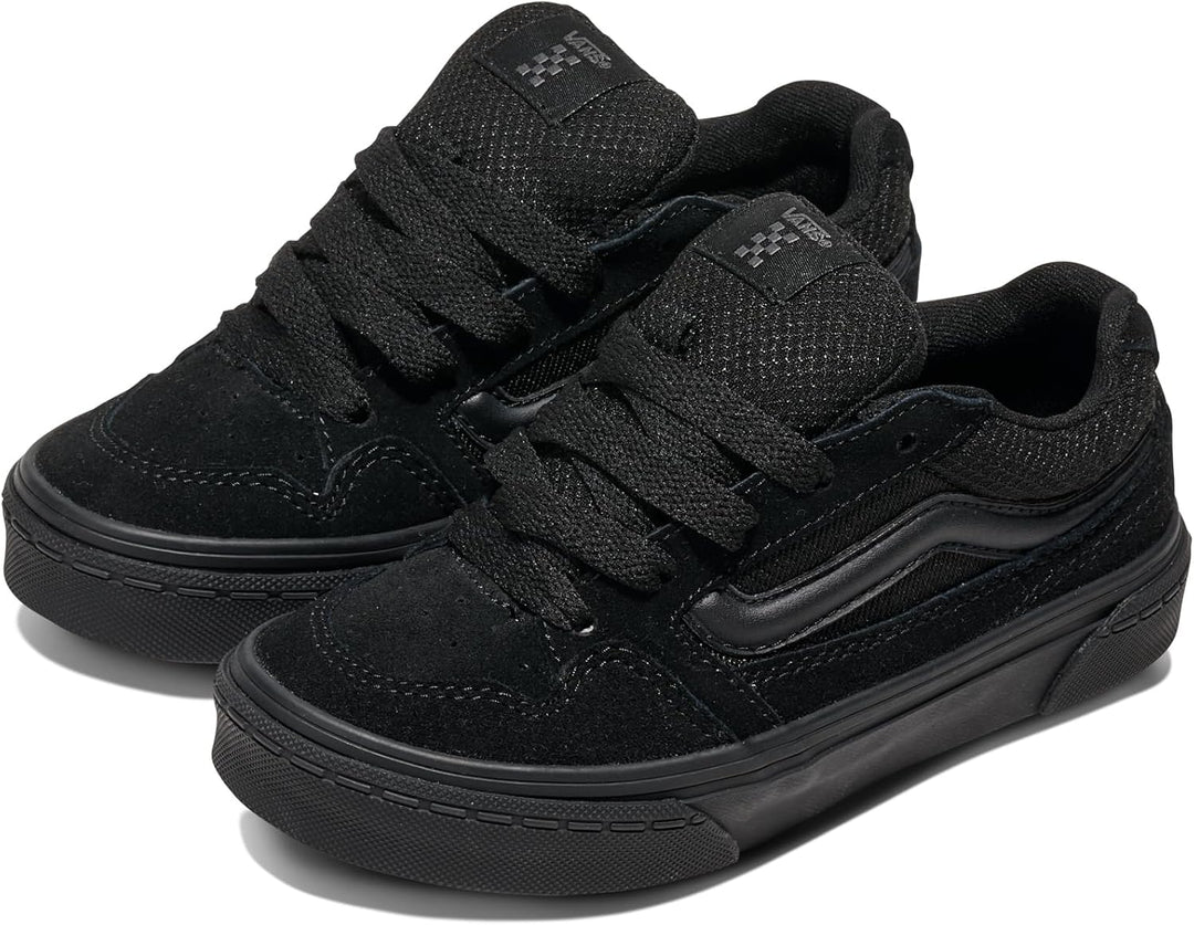 Vans Unisex Kinder Caldrone Sneaker 27 EU Suede Mesh Black Black, 27 EU Suede Mesh Black Black