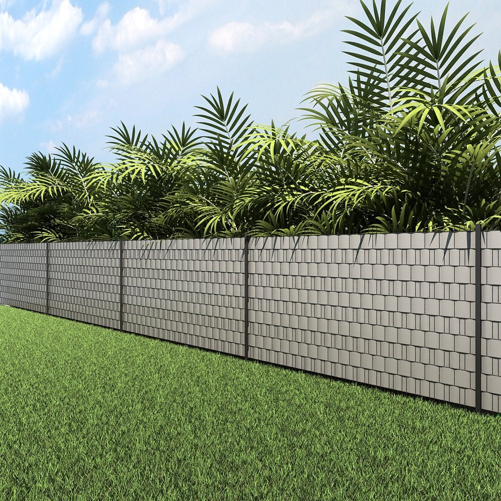 SONGMICS PVC Sichtschutzstreifen, Zaunfolie 40 m x 19 cm, extra dick und Blickdicht, mit 25 x Befest