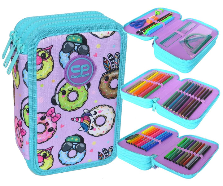 CoolPack XXL Federtasche Federmappe 3-Fach Schulstiftetui, dreifaches Federmäppchen, Federmäppchen f