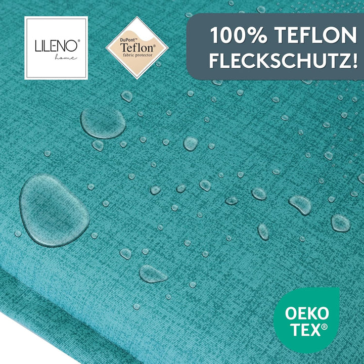 LILENO HOME Gartenstuhl Auflagen als [2er Set - Niedriglehner] in Aqua - Bequeme Liegen als Sitzaufl